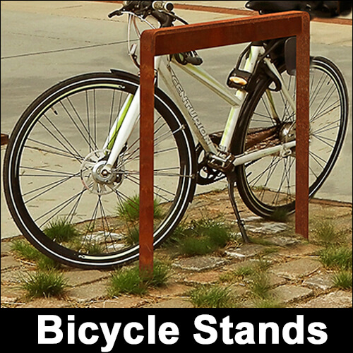 Corten Steel Bicycle Stands