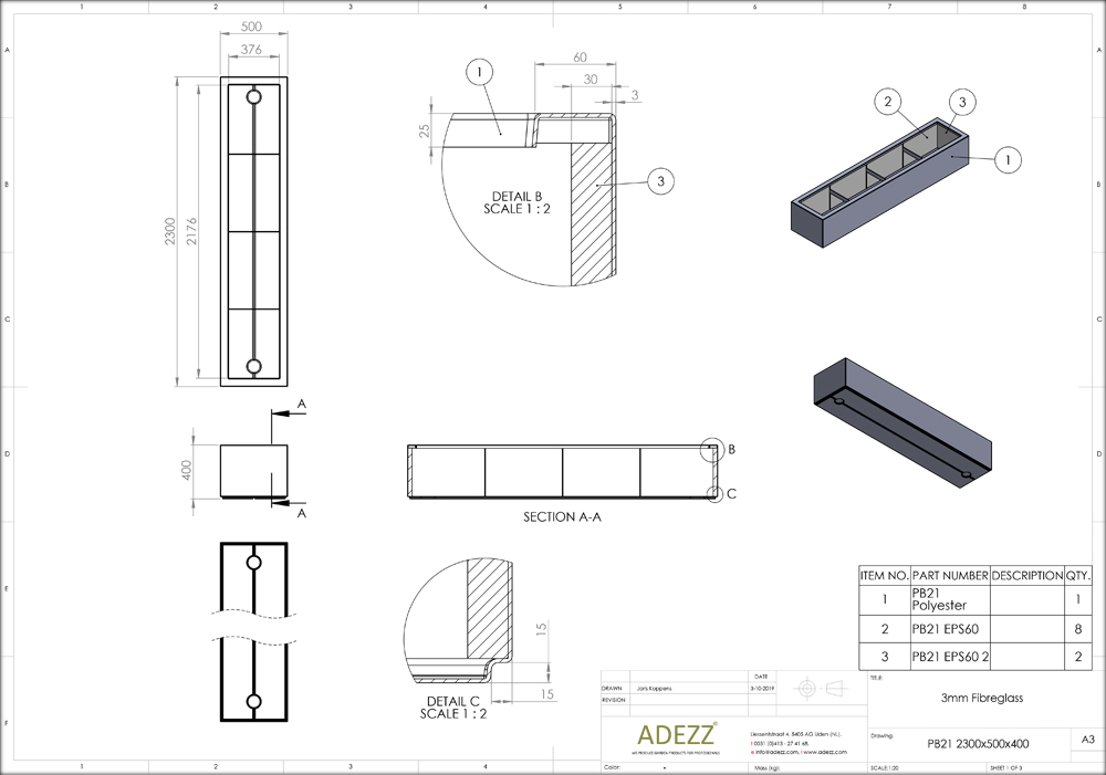 ADEZZ Fibreglass Planters | CAD Drawings