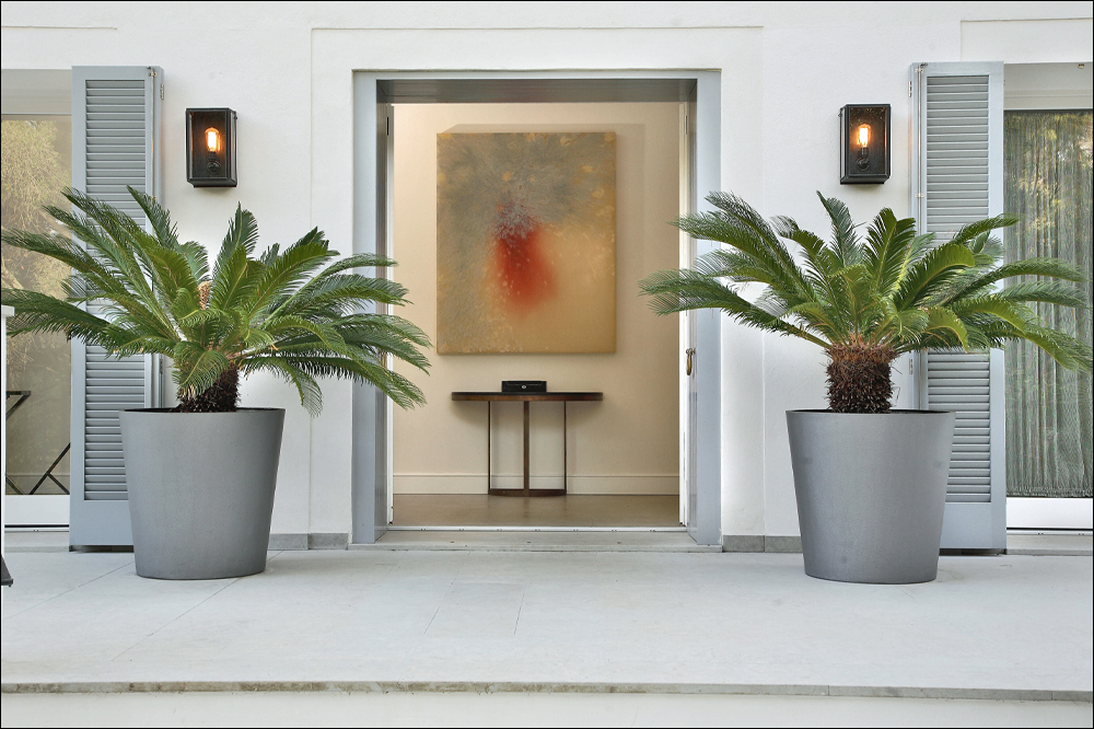 Faux-Lead Garden Planters