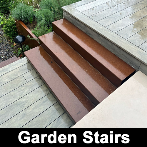 Corten Steel Garden Stairs