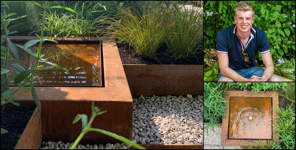 Corten Steel Water Fewature at RHS Tatton Park