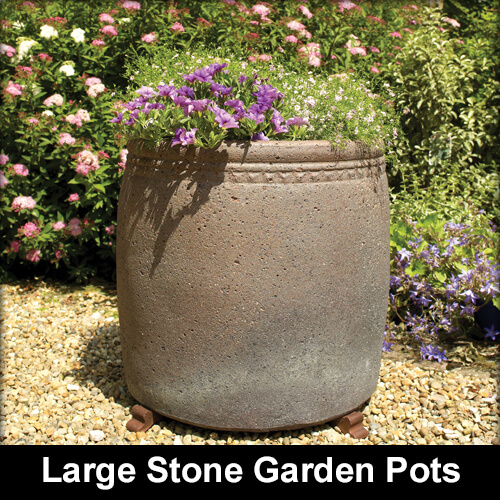44cm Old Ironstone Giant Planter/Large Garden Plant Pot/Round Flower Container