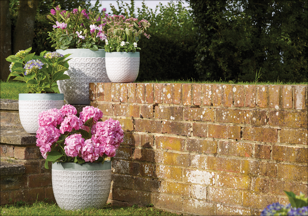 Laura Ashley White and Duck Egg Pelham Planter