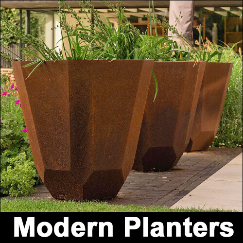 Corten Steel Modern Garden Planters