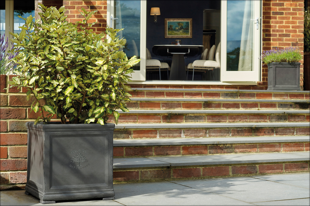 New J Chamberlain & Co Lead Lite Cubed Planter