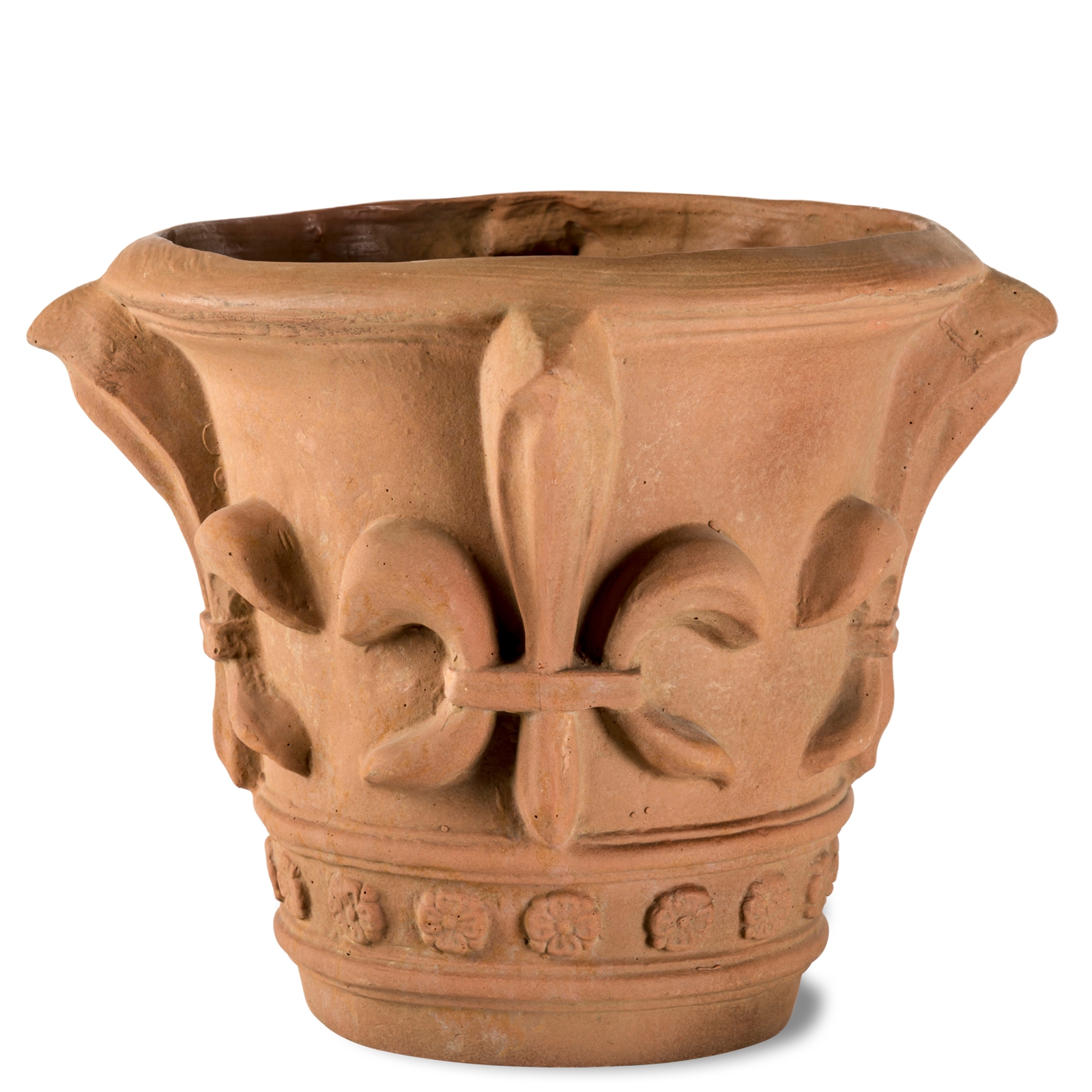 Fibreglass Faux Terracotta Fleur de Lis Pot (2 sizes) FLEUR CGP