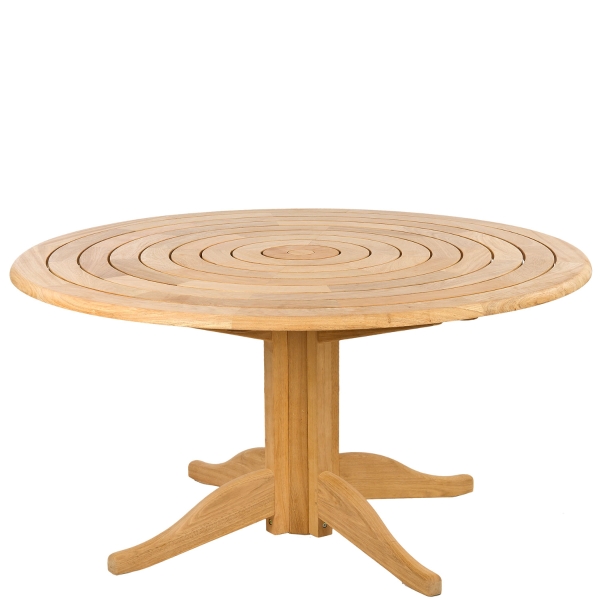 Roble 6 Seat Bengal Pedestal Round, Round Wooden Garden Table And 6 Chairs